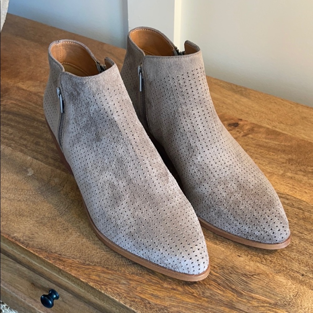 COPY - J Crew Factory Perforated microsuede ankle boots